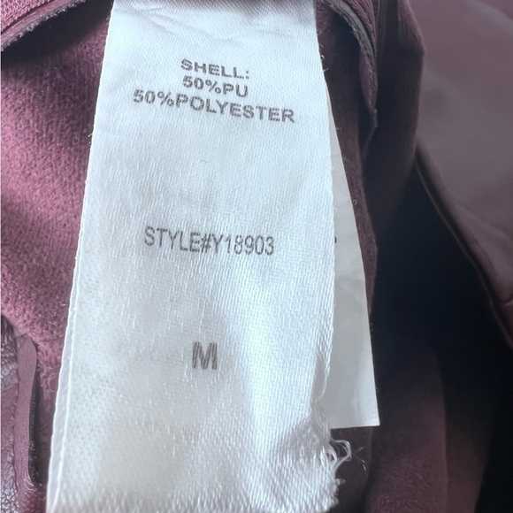 Do + Be Burgundy Faux Leather Skorts Size Medium - Picture 7 of 9